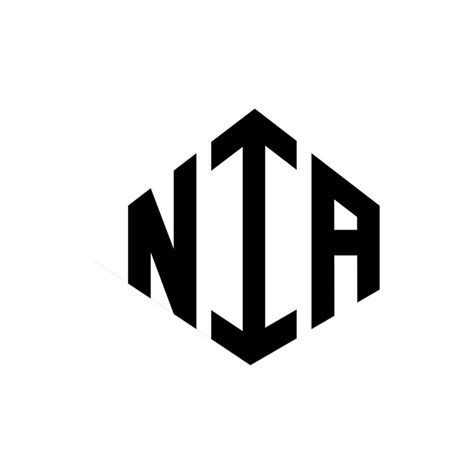 NIA letter logo design with polygon shape. NIA polygon and cube shape ...