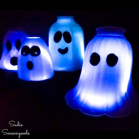 Halloween Ghost Lights from Glass Light Covers