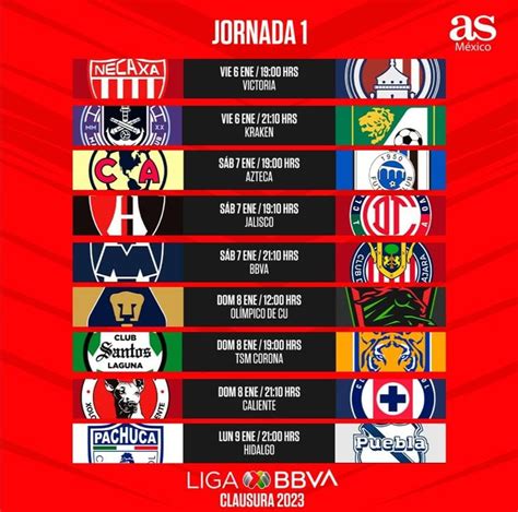 Liga MX da a conocer calendario del Clausura 2023 - AS México