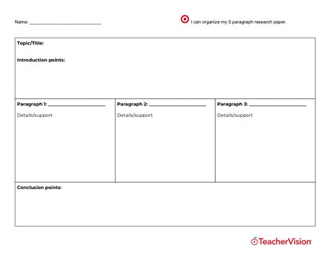 Writing a Research Paper Graphic Organizer - TeacherVision