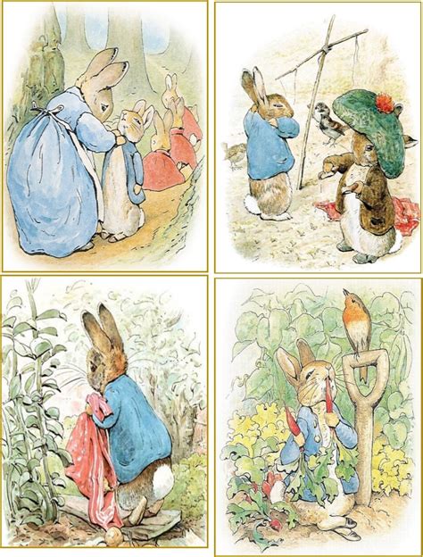 Beatrix Potter Illustrations From Tales of Peter Rabbit Set of - Etsy UK