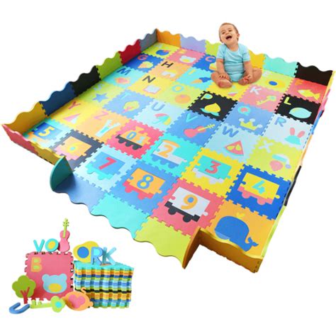 Baby Foam Play Mat with Fence (36 Foam Tiles) - Ashtonbee