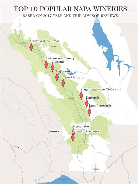 Map Of Napa Valley Wineries - Map Of The World