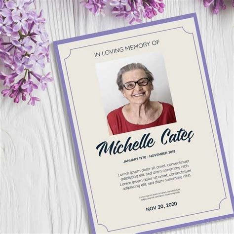 Funeral Announcement Cards Templates