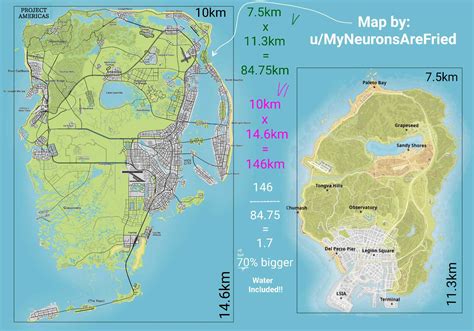 Gta V Map Compared To San Andreas