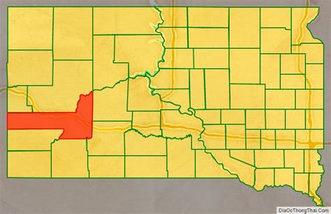 Map of Pennington County, South Dakota - Thong Thai Real