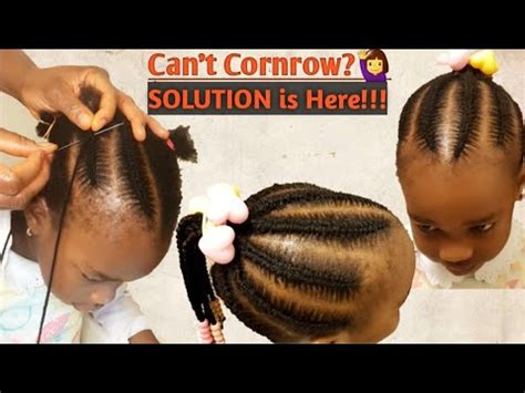 #needleandyarntutorial #easywaytocornrow #hairstyle How to cornrow with ...