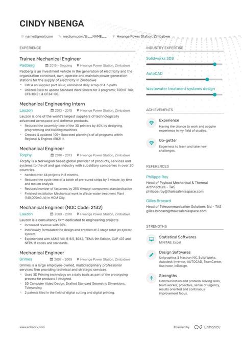 DOWNLOAD: Mechanical Design Engineer Resume Example for 2020 | Enhancv.com