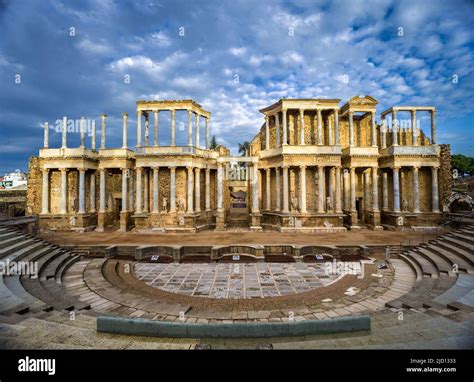 The Roman Theatre of Merida in Merida, Spain Stock Photo - Alamy