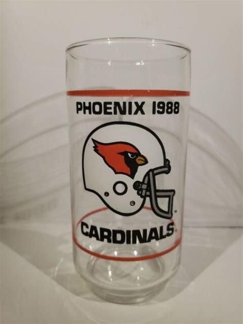 Phoenix Cardinals 1988 Helmet Logo Vintage NFL Collector Glass! | eBay