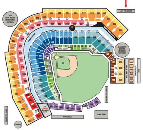 Pnc Park Detailed Seating Chart Rows | Awesome Home