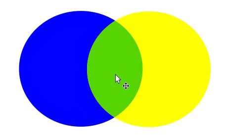 color - How can I make blue and yellow blend into green in Inkscape ...