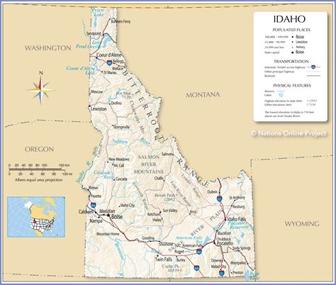 Idaho Map Of Cities And Towns - Map