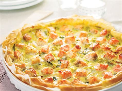 Quiche Saumon et Poireaux : Recette de Quiche Saumon et Poireaux - Marmiton