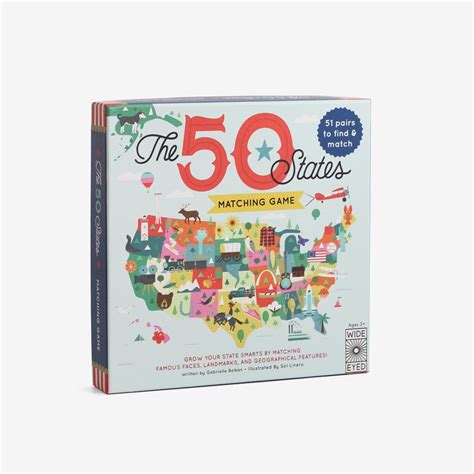 The 50 States Matching Game | 50 states book, Matching games ...