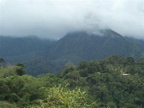 Volcano in Martinique Post Card, Volcano, River, Mountains, Natural ...