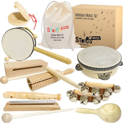 Montessori Wooden Music Instruments Set (10 Instruments) | eduaspirant.com