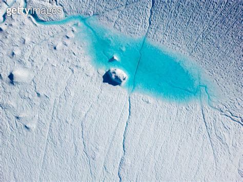 Greenland Ilulissat Icefjord Aerial View. Iceberg and glacier ice in ...