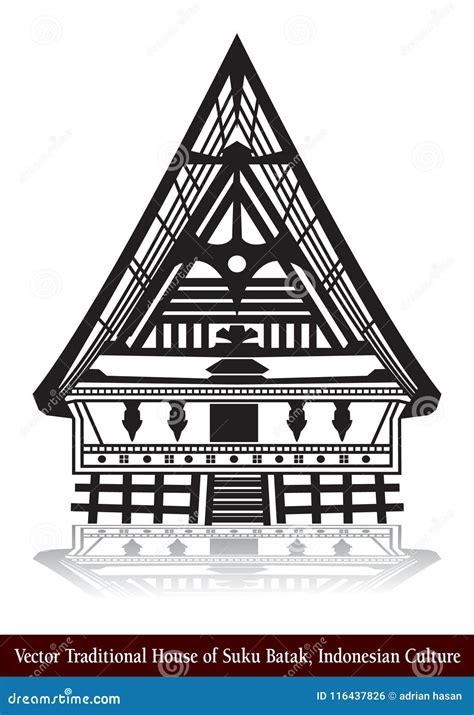 Rumah Adat Batak Vector Rumah Adat Batak Vektor Indonesian Economy ...