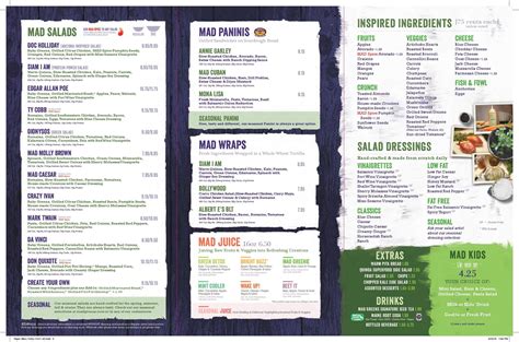 MAD Greens Menu, Menu for MAD Greens, Downtown, Phoenix - Urbanspoon/Zomato