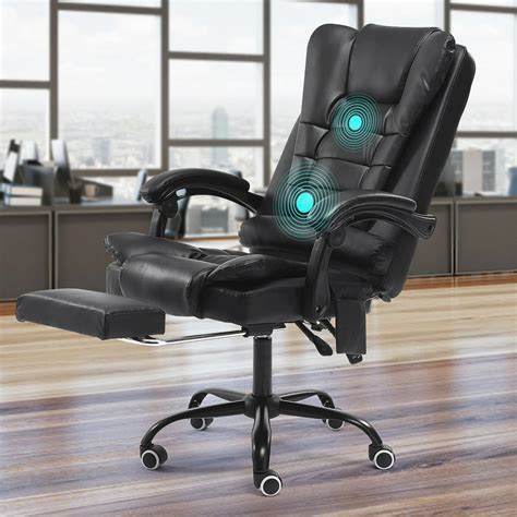 Massage Executive Office Chair Computer Chair, High Back Vibrating ...