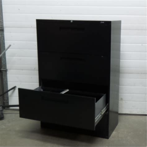 Global Black 4 Drawer Lateral Filing Cabinet, Locking - Allsold.ca ...