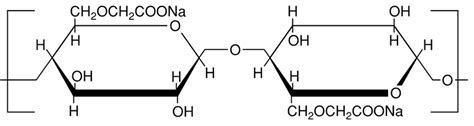 Structure of sodium carboxymethyl cellulose (degree of substitution ...