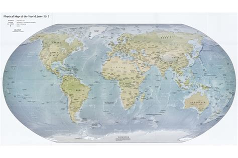 Central Intelligence Agency CIA Map of the World June 2012 | Etsy