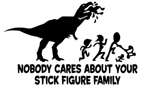 Nobody Cares About Your Stick Figure Family SVG Decal - Etsy