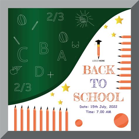 Back To School Banner Design Template Free 9577720 Vector Art at Vecteezy