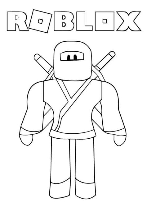 Roblox Ninja Coloring Page - Free Printable Coloring Pages for Kids