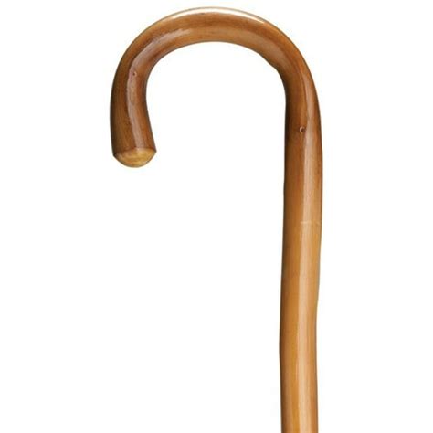 Walking Cane Men's crook handle, x-heavy genuine 1" natural chestnut wood, scorched, 42" long ...