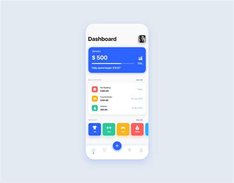 Mobile dashboard UI design :: Behance