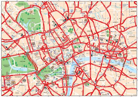 Map of London tourist attractions, sightseeing & tourist tour