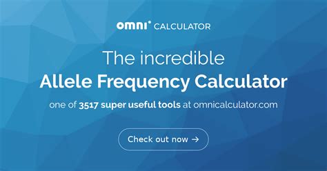 Allele Frequency Calculator | Carrier Frequency