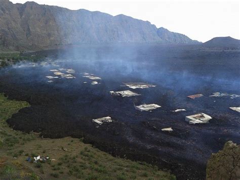 Fogo Volcano destroys two towns The Pico de Fogo volcano on the island ...