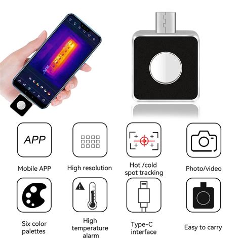 328 Mobile Thermal Camera for Android Phone Type-C IP65 Industrial Ins ...