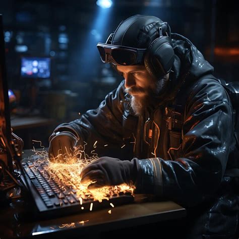 Premium AI Image | Professional Man Working on Laptop