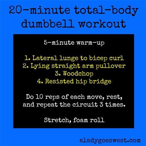 20 Minute Free Weight Workout - WorkoutWalls