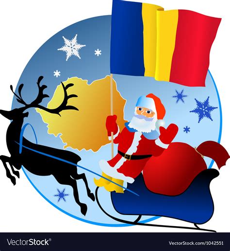 Merry christmas romania Royalty Free Vector Image