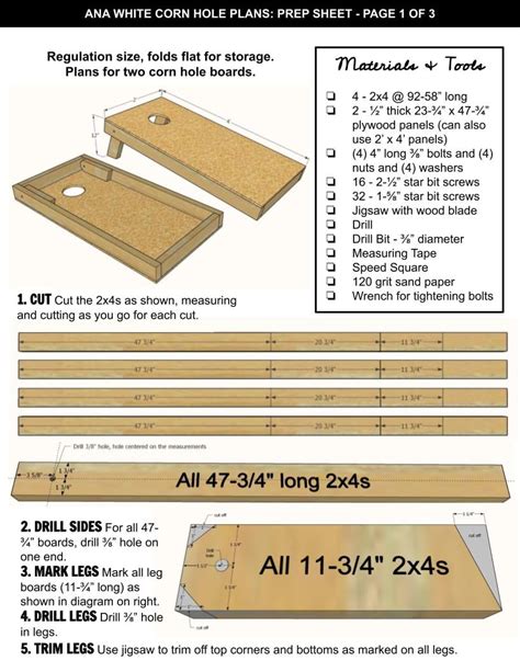 Best Cornhole Plan with Free Printable PDF - Decorationg Ideas