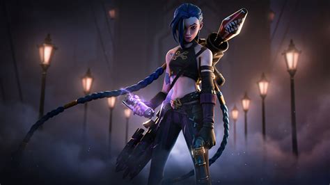 Arcane Jinx Skin Fortnite Wallpaper 4k HD ID:9010