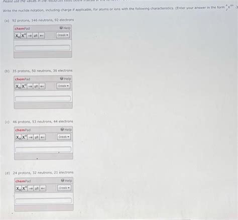 Solved Write the following isotopes in nuclide notation | Chegg.com