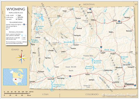 Cities In Wyoming Map - Detailed Map