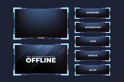 Live streaming overlay for online gamers. Gaming frame and streaming ...