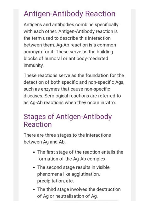 SOLUTION: Antigen antibody reaction types of antigen antibody reaction ...