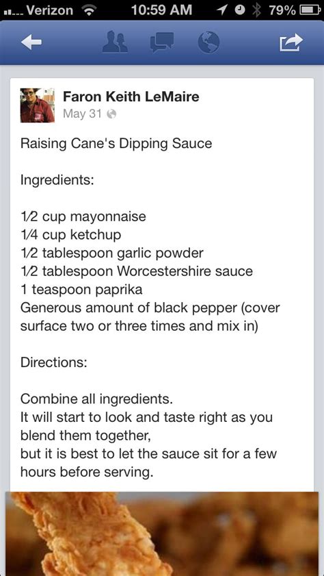 an iphone screen showing the recipe for fried chicken