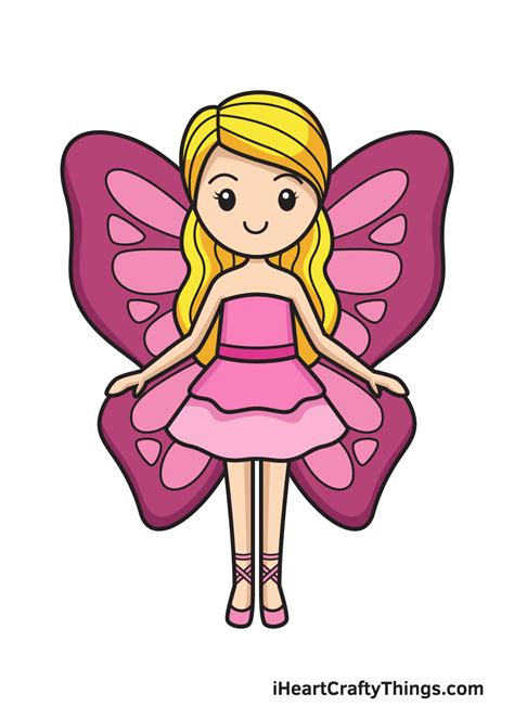 Fairy Drawing — How To Draw A Fairy Step By Step