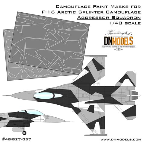 Camouflage Paint Masks for F-16 Arctic Splinter Aggressor 1/48 » DN Models