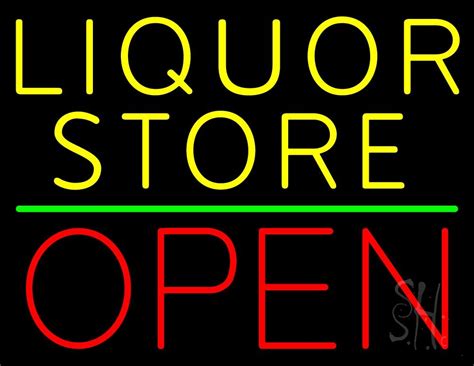 Liquor Store Open 1 Neon Sign | Liquor Open Neon Signs - Every Thing Neon